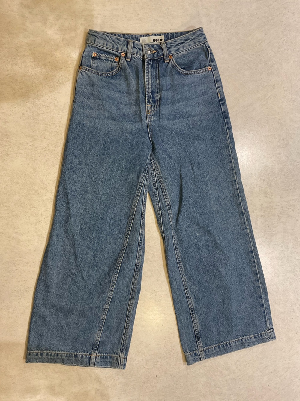 Topshop high waisted wide leg jeans